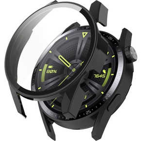 2w1 Etui + Szkło hartowane do Huawei Watch GT 3 46mm, Czarne