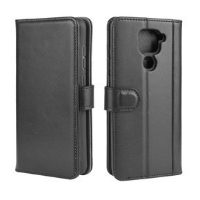 Etui Wallet do Xiaomi Redmi Note 9, Genuine Leather, Black