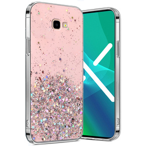 Etui do Samsung Galaxy J4 Plus, Glittery, różowe