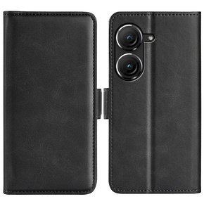Etui z klapką do Asus Zenfone 9 5G / 10 5G, Wallet PU Leather Case, czarne