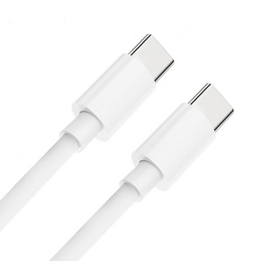 Kabel z długim wtykiem USB Type-C do Type-C 60W, 3A, 100cm, White