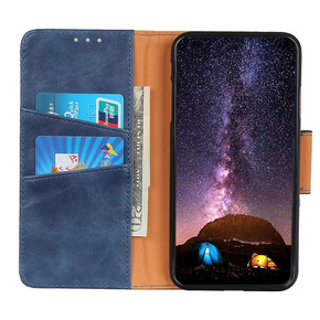Skórzane Etui Wallet do Xiaomi Redmi Note 9 - Blue